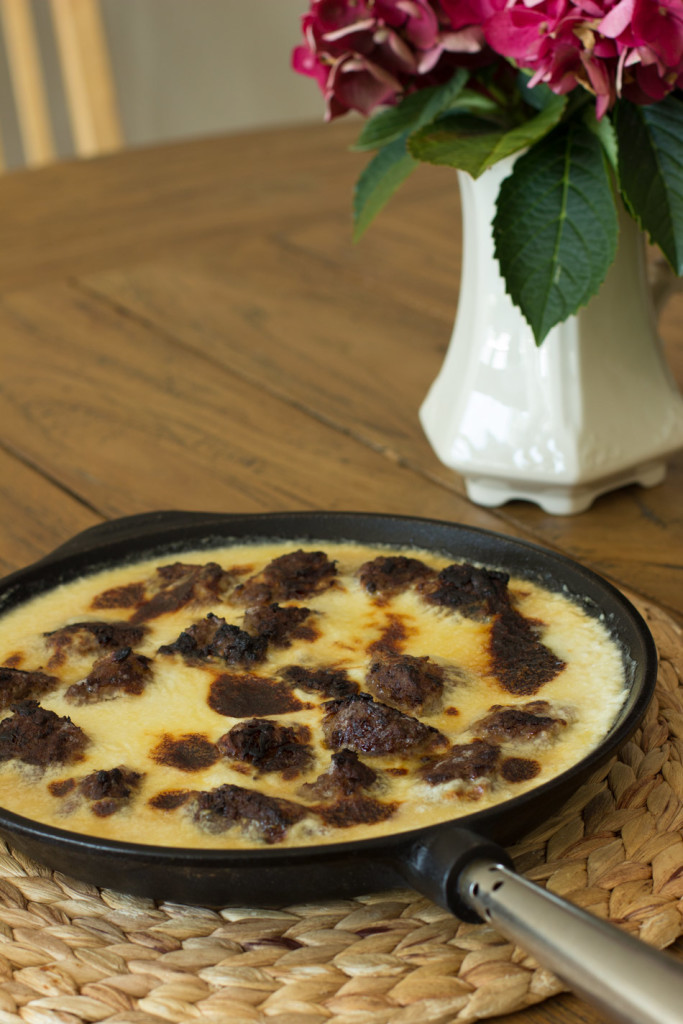 gratinoidut lihapullat mornay kastikkeella