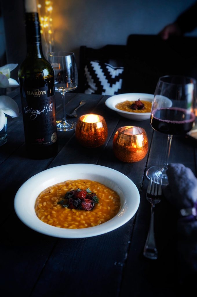 hardys-nottage-hill-shiraz-ja-kurpitsarisotto